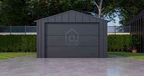 Garaż blaszany na rąbek  4x6 brama segmentowa okno drzwi dwuspad PLG220 na Arena.pl