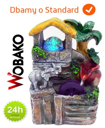 POMPA POMPKA DO FONTANNY PODŚWIETLENIE BIAŁE ZIMNE 4xLED H=50cm 3,5W na Arena.pl