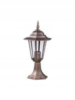 Lampa stojąca zewnętrzna ogrodowa niska czarna złota klasyczna 44 cm Kaja