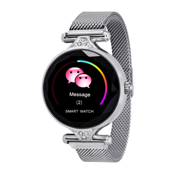 Kobiecy Smartwatch Srebrny Elegancki Zegarek iOS Android WH1 Watchmark zdjęcie 3