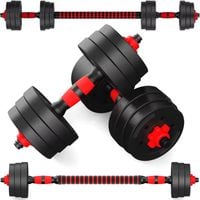 zestaw hantli 20kg 2x 10kg + gryf