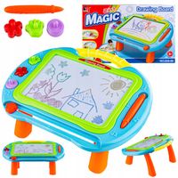 Tablica Edukacyjna Magnetyczna Kredowa 2w1 Znikopis Stolik Pisak Stempelki