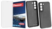 szkło hybrydowe ochronne + etui megara do samsung galaxy s22 obudowa