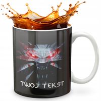 KUBEK 330ml GRAFIKA PREZENT ŚWIĘTA WZÓR - GRA SERIAL WIEDŹMIN + IMIĘ