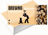 Wizytówki firmowe 200 szt RÓŻNE WZORY do wyboru DREWNO KOMINKOWE