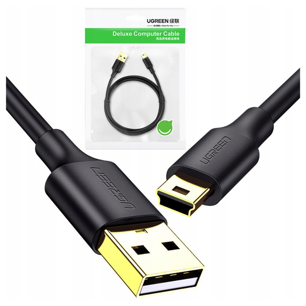 Kabel USB do Mini USB UGREEN US132, 0.5m (czarny) zdjęcie 1