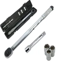 Klucz dynamometryczny 1/2 do 40nm do 210 nm zestaw 3 nasadki 17/19/21