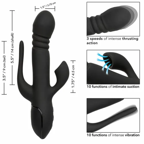 calexotics euphoria triple action black - masażer wielofunkcyjny, na Arena.pl