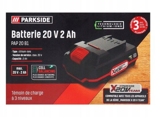 AKUMULATOR BATERIA PARKSIDE 20V 2.0Ah BATERIA PAP B1 20 V 2Ah X20V na Arena.pl