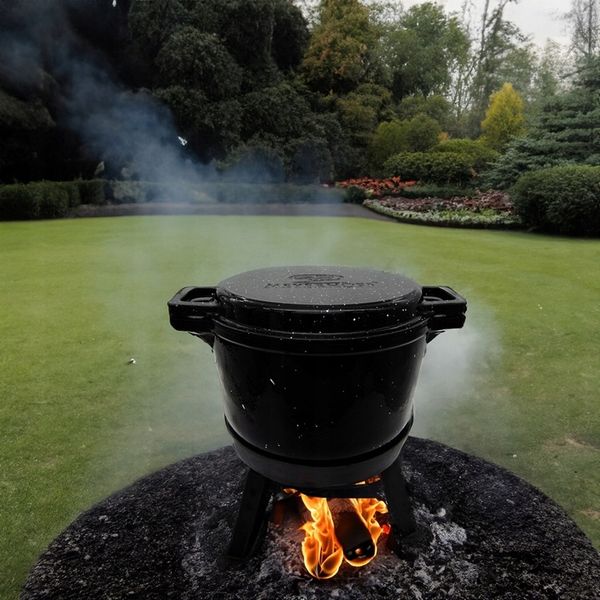 KOCIOŁEK 10L ŻELIWNY 3w1 emaliowany MARMUREK PRAŻONE DUSZONKI PRAŻUCHY zdjęcie 6