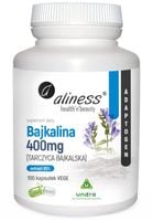 Adaptogeny Bajkalina Aliness 400mg 100 kapsułek Redukuje Stres i Napięcie
