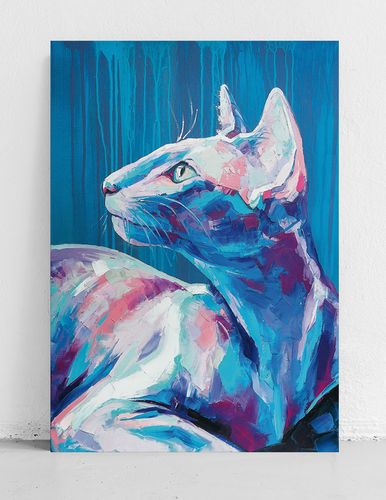 Plakat portret kot obraz 29,7x42 cm A3 na Arena.pl