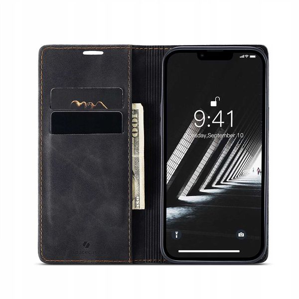 Spacecase Wallet Iphone 14 Plus Black zdjęcie 14