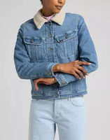 LEE SHERPA RIDER DAMSKA KURTKA JEANSOWA PARTLY CLOUDY L54VFAPA XS