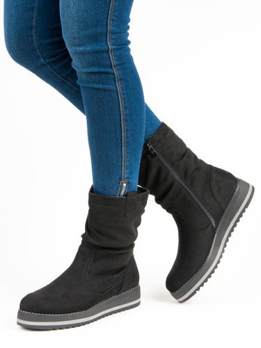 CZARNE BOTKI NA PLATFORMIE Rozmiar - 41 na Arena.pl