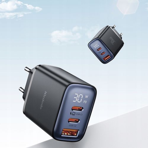 mcdodo szybka ładowarka sieciowa do iphone 2xusb-c 1xusb pd 30w na Arena.pl