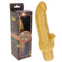 Złoty Wibrator Z Żyłami  - Gold Dicker Stim Vibrator Złoty A Skromny!