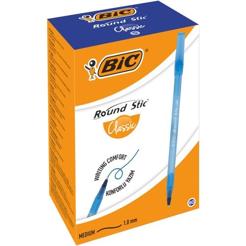 Długopis Bic Round Stic 60 szt niebieski BOX na Arena.pl