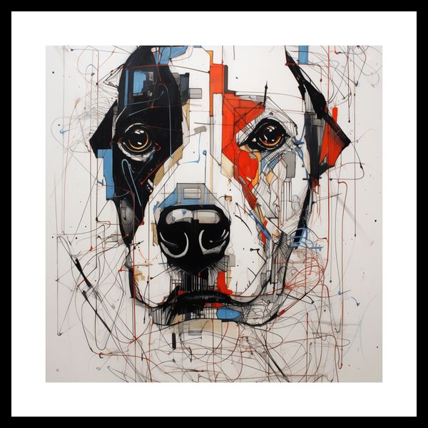 Plakat 30x30cm Przyrysowany Psiak zdjęcie 3