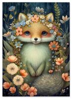 Plakat dla dziecka obrazki dziecięce lis 30x40 cm