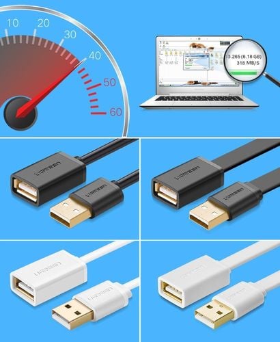 przedłużacz do kabla przewodu usb 2m czarny na Arena.pl