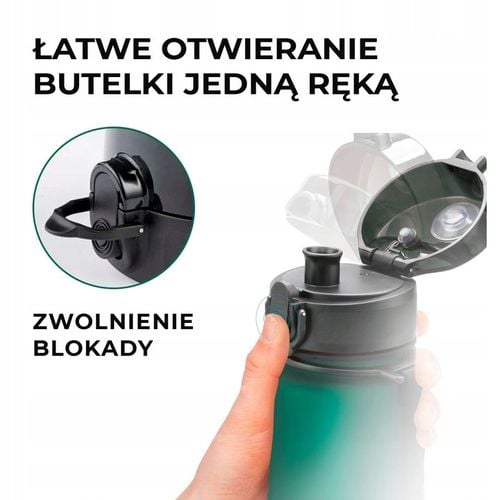 BIDON NA WODĘ SPORTOWY NA SIŁOWNIĘ 650ML TRITANOWA BUTELKA Z MIARKĄ BEZ BPA na Arena.pl