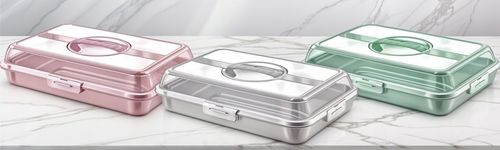 POJEMNIK NA CIASTO TORT WYPIEKI PUDEŁKO TRANSPORTER PROSTOKĄTNY BPA-FREE XL na Arena.pl