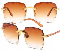 Pilotki Okulary Damskie Kwadratowe Cieniowane Hot