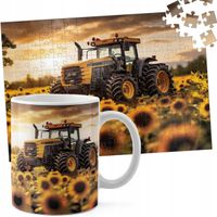ZESTAW KUBEK + PUZZLE 110EL - TRAKTOR CIĄGNIK POLE GOSPODARSTWO ROLNIK