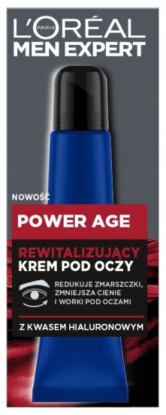 Loreal Men Expert Power Age Krem pod oczy z kwasem hialuronowym 15ml zdjęcie 1