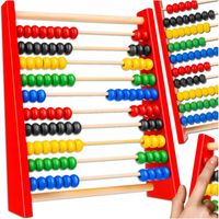 LICZYDŁO DREWNIANE KOLOROWE DO NAUKI LICZENIA SZKOLNE EDUKACYJNE MONTESSORI