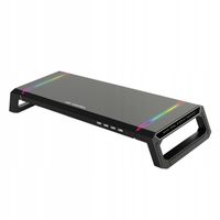 STOJAK NA MONITOR KOMPUTEROWY WSPORNIK PODSTAWOWY RGB 4 USB ORGANIZER NA
