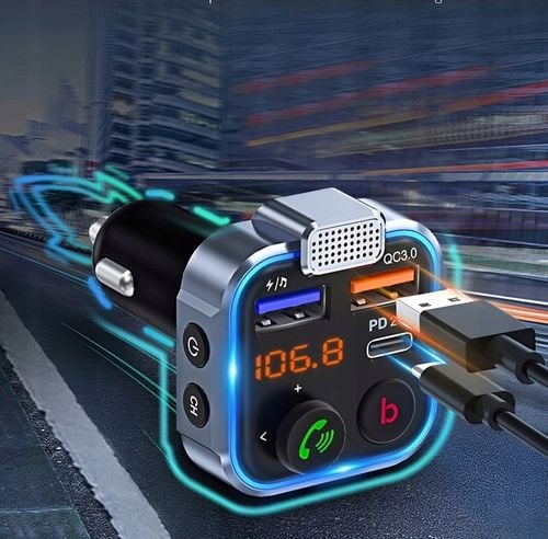 TRANSMITER BLUETOOTH AUDIO ŁADOWARKA 2x USB A + 1x USB-C PD QC 20W 12V na Arena.pl