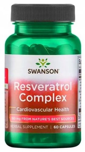 Swanson Resweratrol complex 60kaps OPC Resveratrol Polifenole Krążenie na Arena.pl
