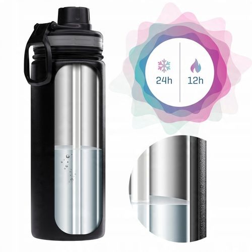 BUTELKA TERMICZNA WESSPER KUBEK TERMICZNY ZE SŁOMKĄ STAL NIERDZEWNA 1000 ml na Arena.pl