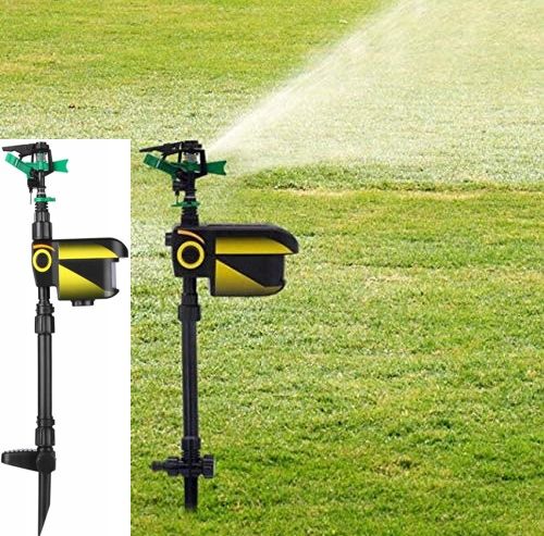 WODNY ODSTRASZACZ ZWIERZĄT KOTY PSY PTAKI KUNY Podczerwień OBRÓT 360° SOLAR zdjęcie 13