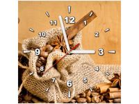 30X30CM ZEGAR AROMATYCZNA KAWA OBRAZ DREWNO