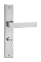 KLAMKA DRZWIOWA QUBIK 72MM WC KOLOR NIKIEL