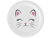 Talerzyki papierowe Kotek, 18 cm 6 szt.