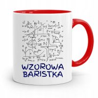 Dla Baristy Baristki Kawiarki Kubek Czerwony Z Nadrukiem Ze Zdjęciem