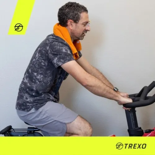 Rower stacjonarny treningowy TREXO czarny EB-500 na Arena.pl