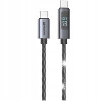 Kabel do ładowania SWISSTEN z wyświetlaczem LCD USB-C / USB-C 1,5m 60W PD