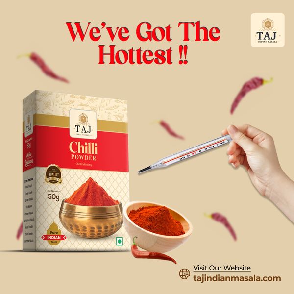 TAJ INDIAN MASALA CHILLI POWDER 50G zdjęcie 4