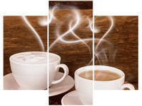 OBRAZ DWIE FILIŻANKI KAWY