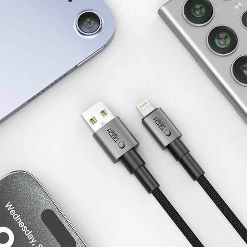 tech-protect ultraboost dna lightning cable 12w/2.4a 25cm iron grey na Arena.pl