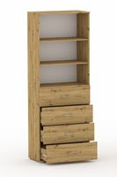 Regał Szafa POLA 215 4S3P - 4 szerokości do wyboru. Dab Artisan