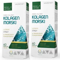 2x Medica Herbs KOLAGEN MORSKI ze skóry ryb COLLAGEN STAWY PAZNOKCIE Włosy