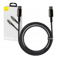 Kabel USB-C do USB-C Baseus Tungsten Gold, 100W, 1m (czarny)