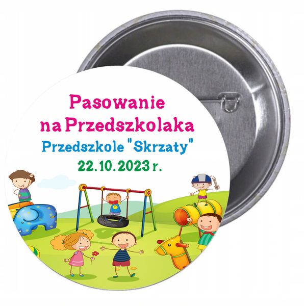 Przypinki buttony TANIO pasowanie na PRZEDSZKOLAKA zdjęcie 1