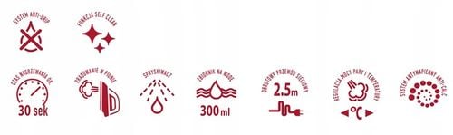 Żelazko parowe ze stopą ceramiczną 3000W czarne mocne MPM MZE-24/C na Arena.pl